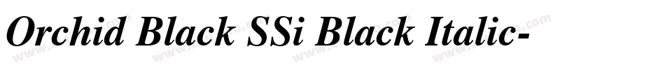 Orchid Black SSi Black Italic字体转换